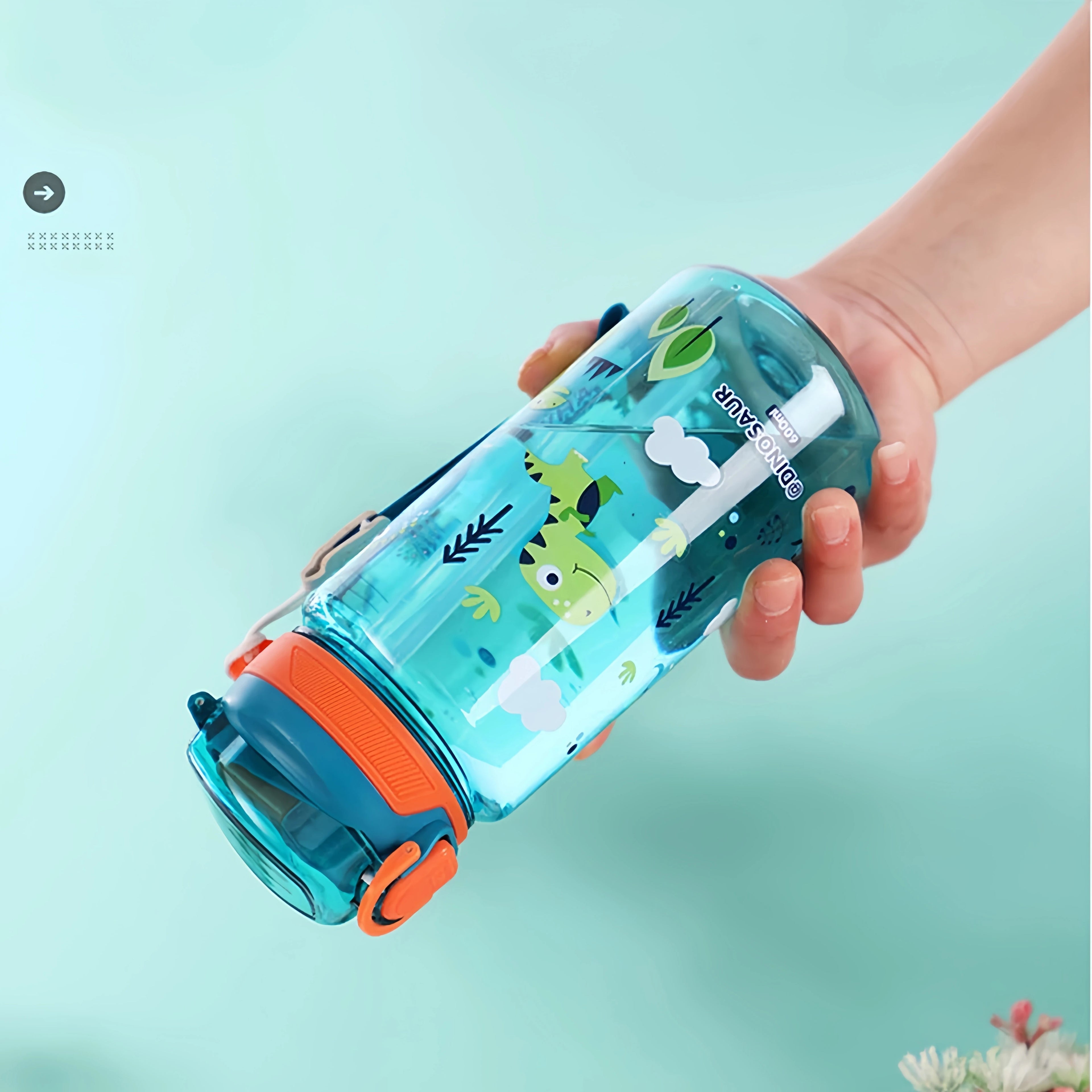 Little Space Cartoon Sippy Cup – 600ml BPA-Free Straw Water Bottle | 4 Colors