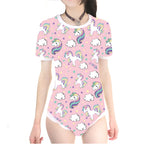 ABDL Lockable Adult Onesie – Cotton Bodysuit | Pink & Blue