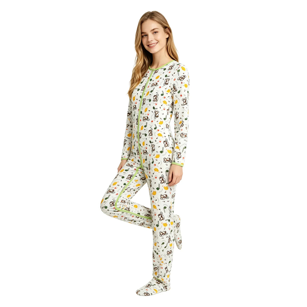 Monkey Print Pajama Set — ABDL Little Space Loungewear