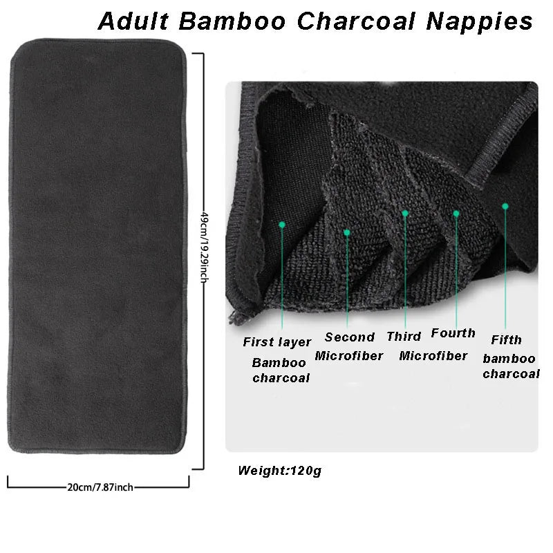🌫️ SnugglePad Inserts – Bamboo Charcoal