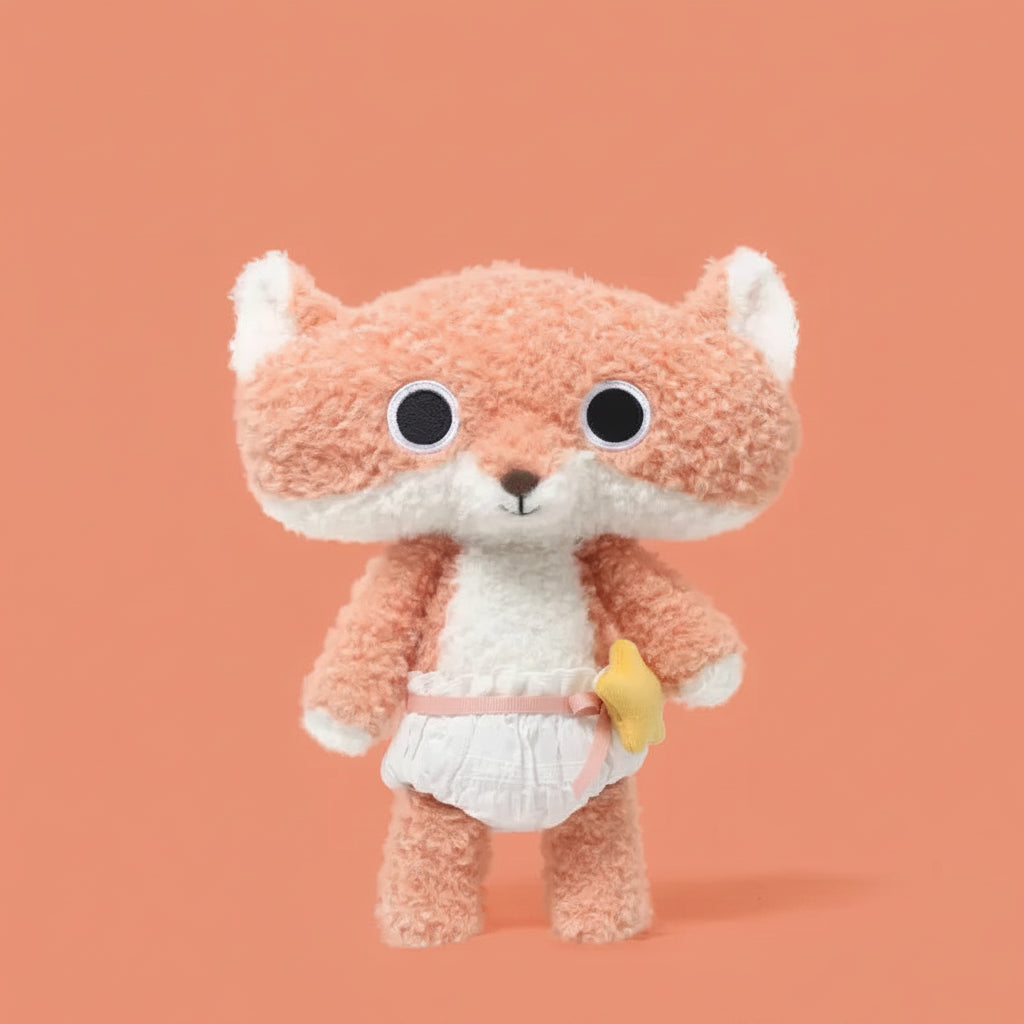 Diapered Animal Plushies — Little Space Stuffies (Koala, Fox, Raccoon, Wolf & Croc)