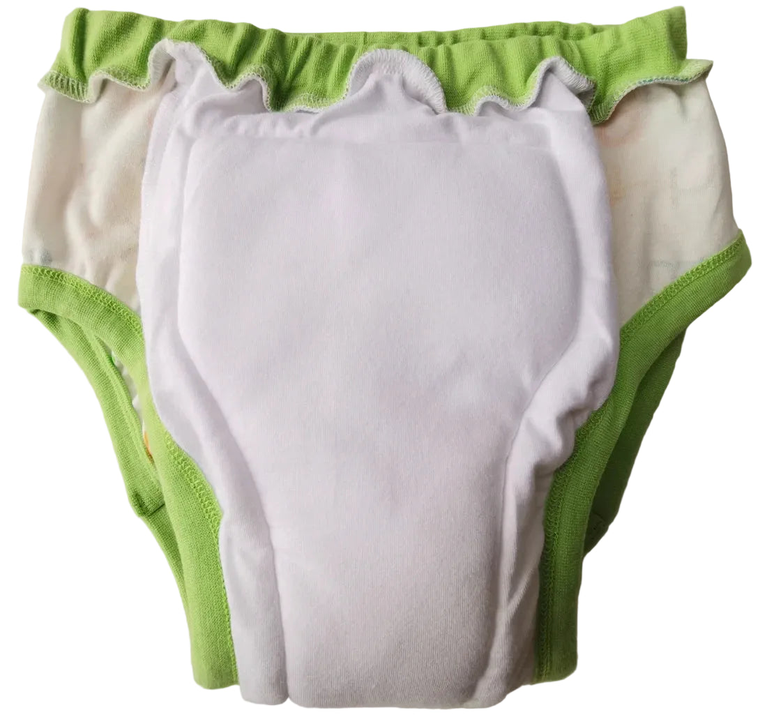 Letters Print ABDL Training Briefs with Padding (Bottom Only)