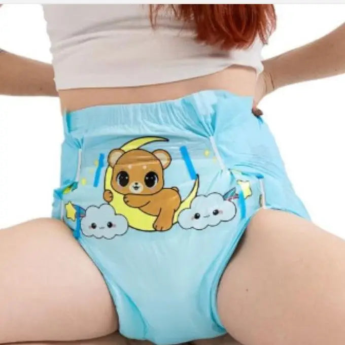 ABDL Cartoon Diapers – Kawaii Little Space Pack of 5 (M/L/XL)