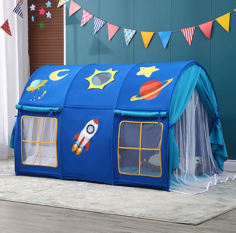 🏠 Cozy Critter Playhouse Tent – Foldable Bed Tent