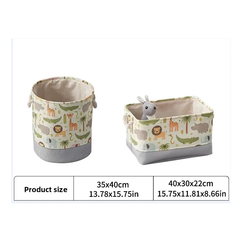 🧺 Nursery Critter Storage Basket – Lion & Animal World