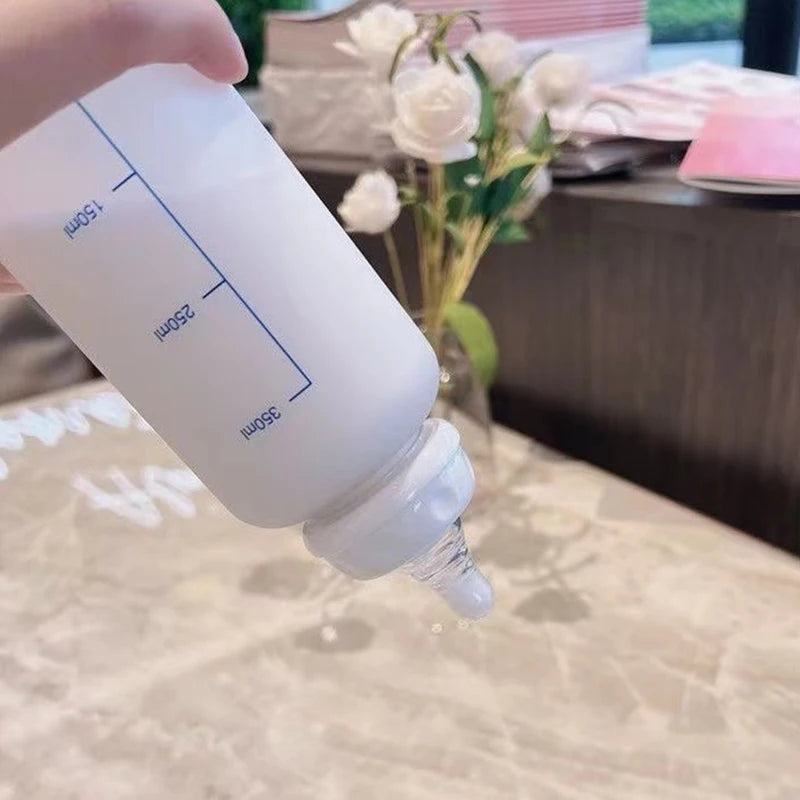 Little Space Kawaii Straw Cup – 400ml ABDL Sippy-Style Drinking Bottle | Cute Bear & Strawberry Design