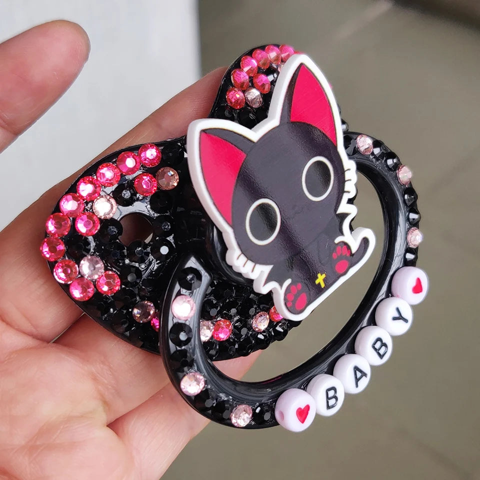 🖤 BABY Goth Kitty Pacifier