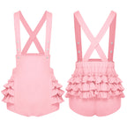 Cute Ruffle Suspender ABDL Romper Shorts