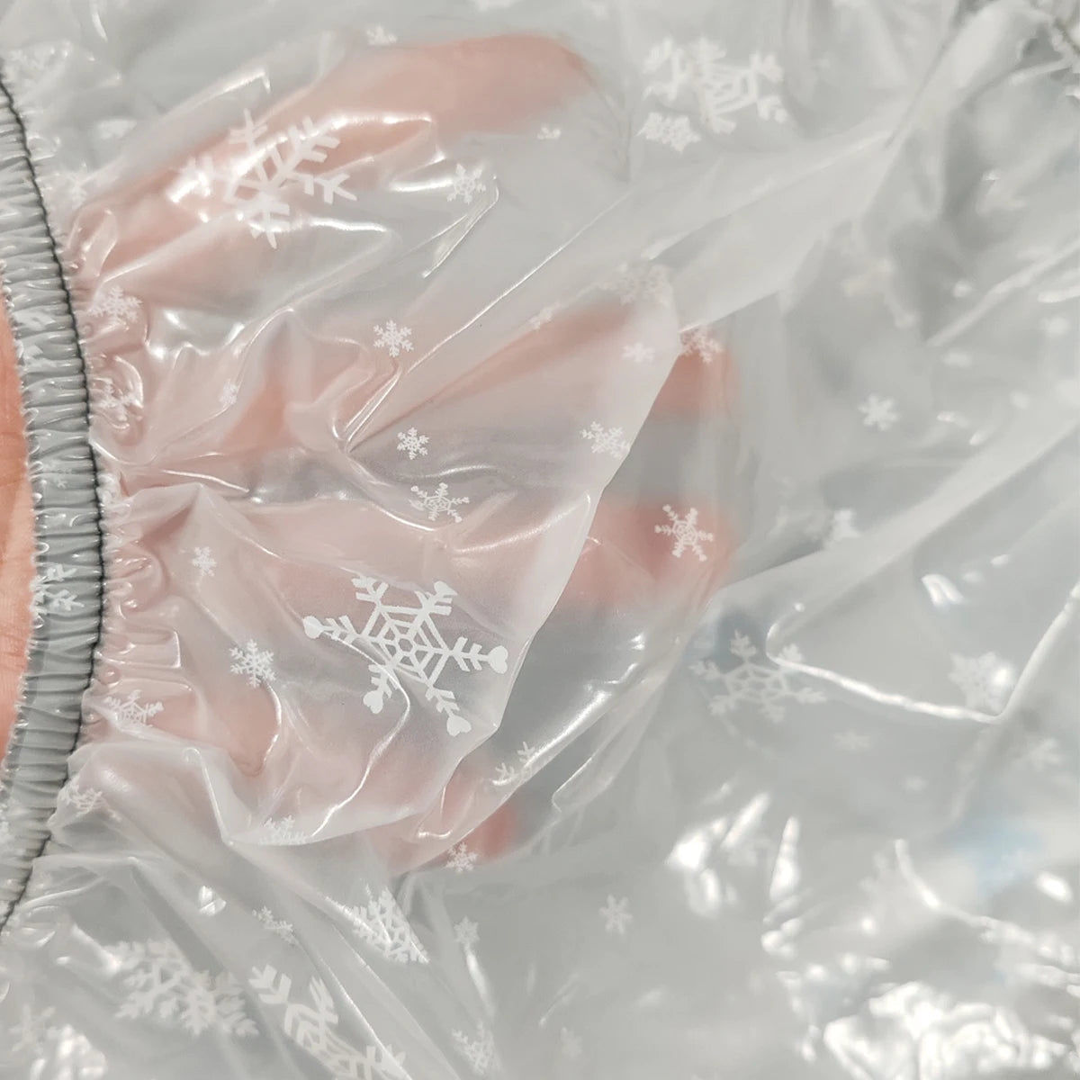 2pcs Snowflake Transparent PVC Adult Diaper Covers – Blue Snowflake Print Leakproof Plastic Pants | ABDL Waterproof Pull-On Nappies