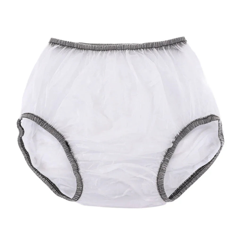 Premium Adult Baby Plastic Diaper Cover - Elastic Waist Pull-On Pants