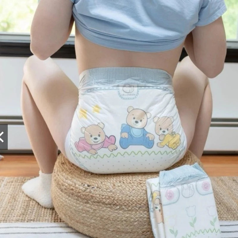 ABDL Cartoon Diapers – Kawaii Little Space Pack of 5 (M/L/XL)