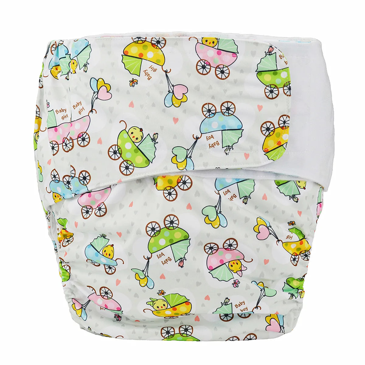 Premium Adult Cloth Diaper - Whimsical Baby Carriage for Your Little Side!