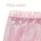 Transparent PVC Lace Adult Plastic Pants – Reusable Waterproof Diaper Cover | Clear Lace Incontinence Pull-On Panties