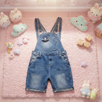 Blue Denim Strap Overalls — Cute Shortall Jumpsuit for Play & Everyday Comfort