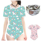 ABDL Lockable Adult Onesie – Cotton Bodysuit | Pink & Blue