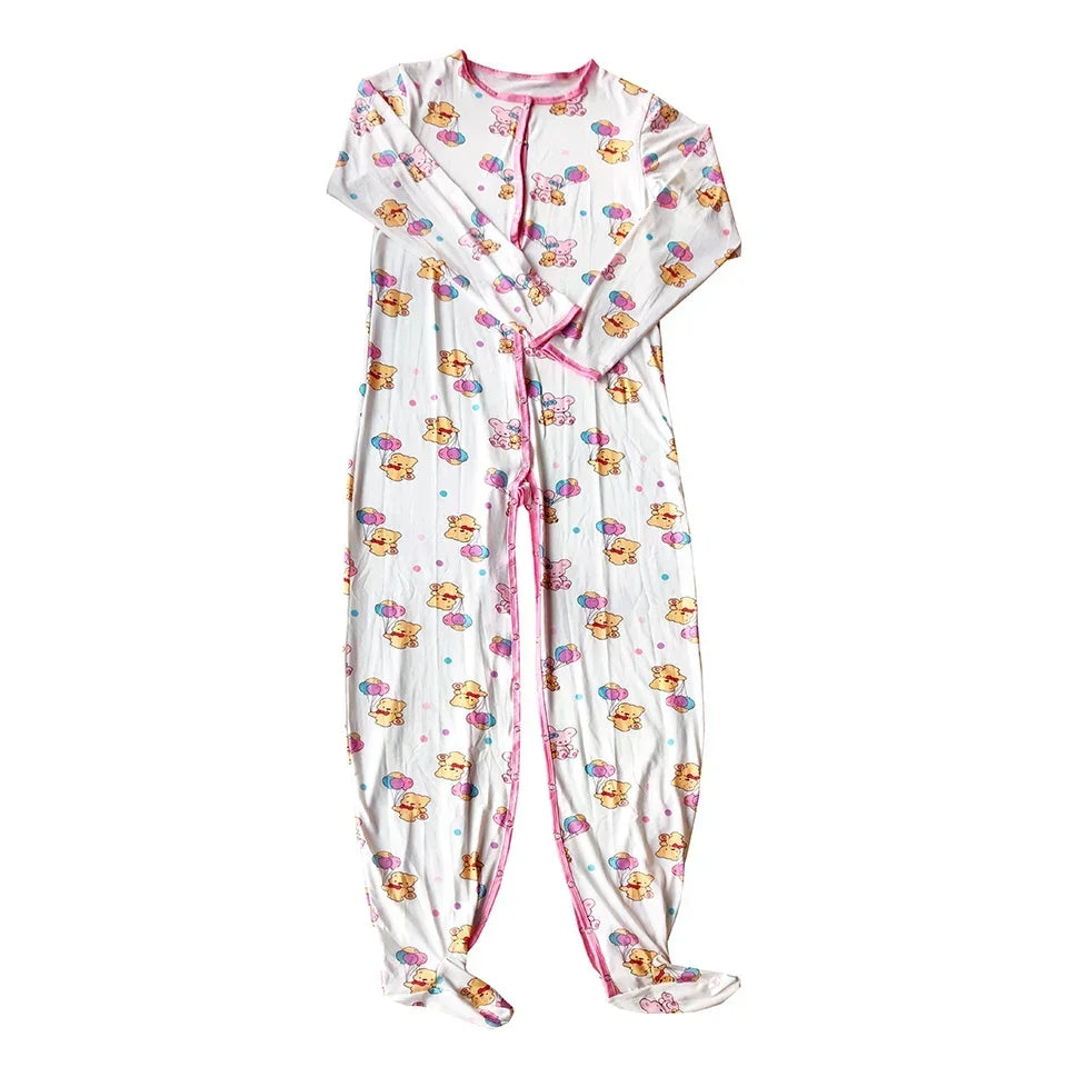Cosmic Planets ABDL Snap-Crotch Footed Pajama