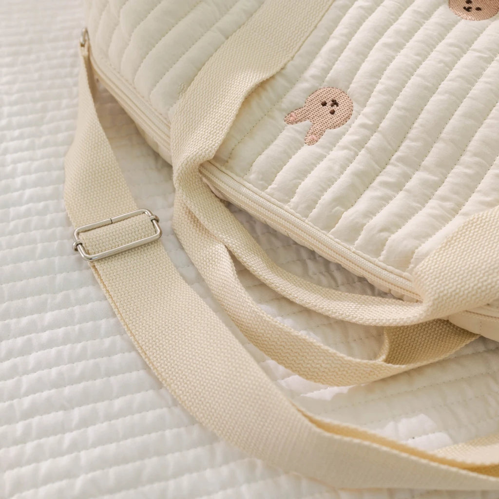 "My Little Adventures" Personalized Quilted Bunny Diaper Bag - For Big Littles on the Go!