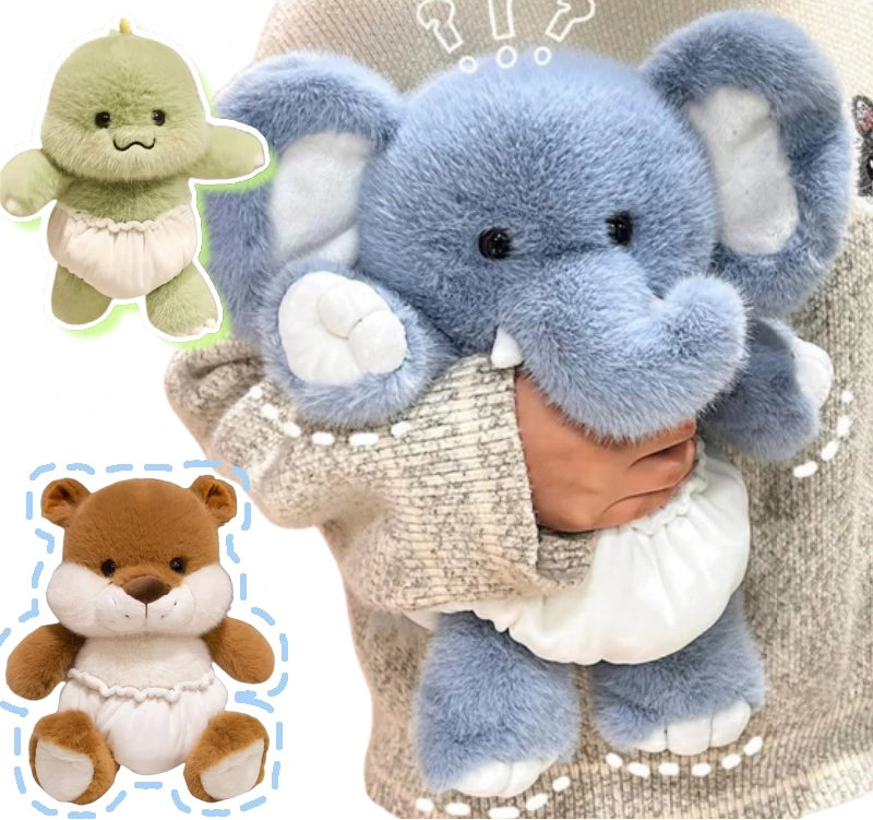 🧸 Diapered Plush Pals – 40cm Cotton Cuties