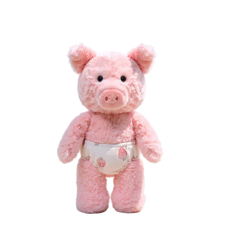 🐷 SHY PIG – Diapered Plush Pal (35cm)