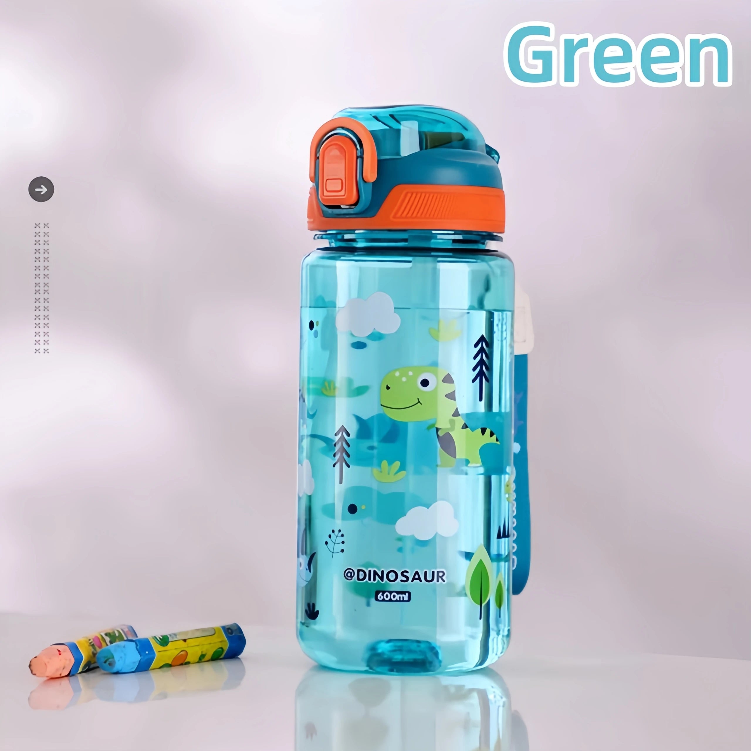 Little Space Cartoon Sippy Cup – 600ml BPA-Free Straw Water Bottle | 4 Colors