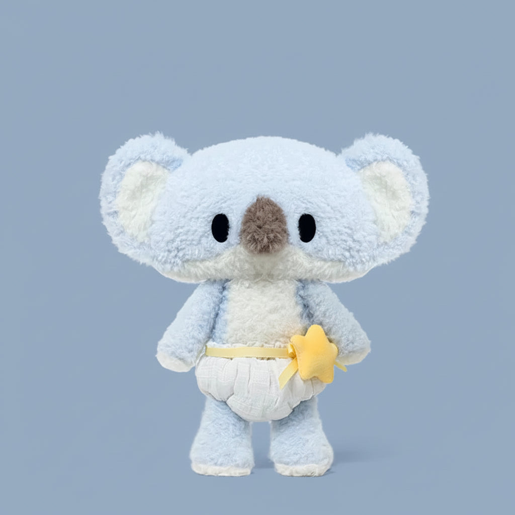 Diapered Animal Plushies — Little Space Stuffies (Koala, Fox, Raccoon, Wolf & Croc)