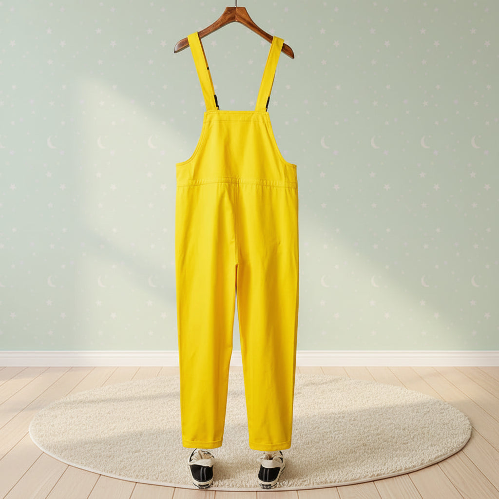 Little Space Sunshine Overalls — Diaper-Friendly ABDL Strap Pants (M–5XL)