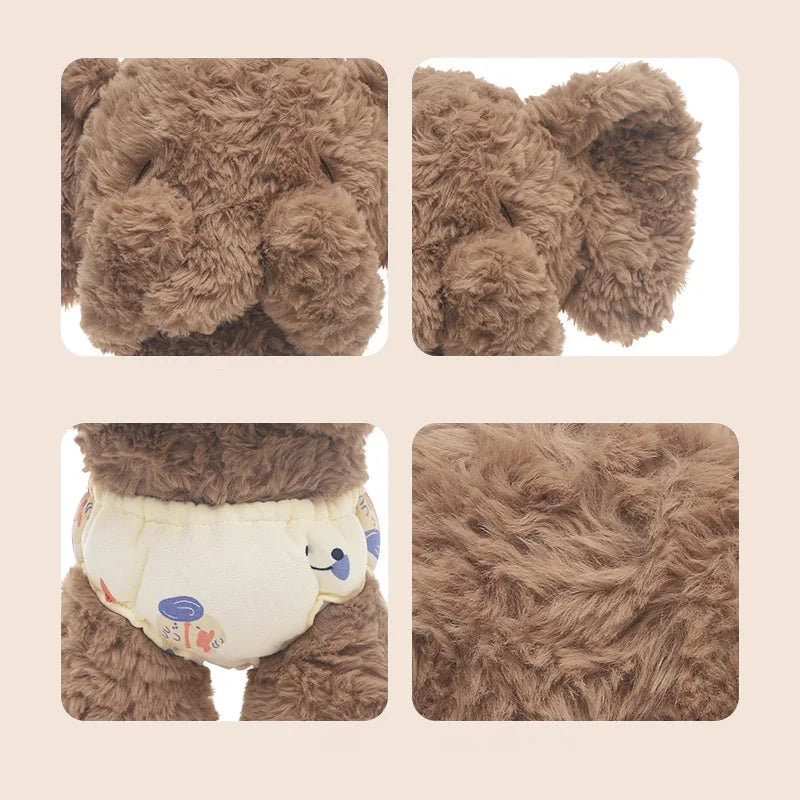 Diapered Elephant Plush — Little Space ABDL Stuffie (35cm / 13.7")