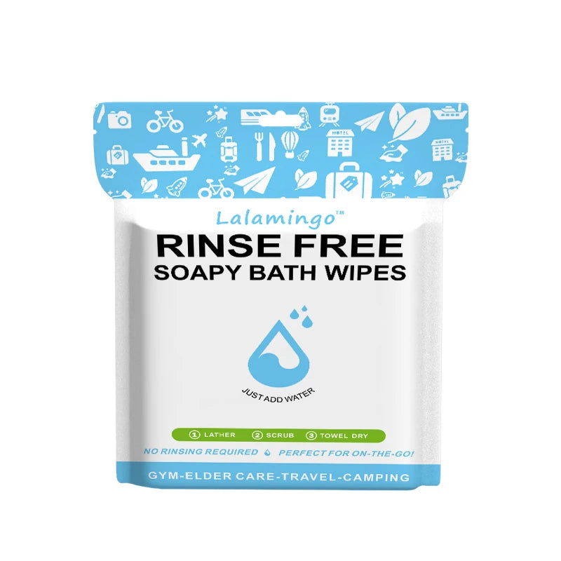 🧼 Rinse-Free Bathing Wipes – 25pcs Pack for Littles, Caregivers & On-the-Go Cleanups