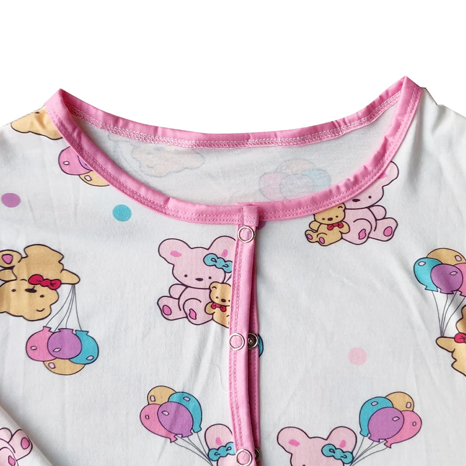 Little Bears & Playtime Dreams - Adult Footed Sleeper Onesie with Snap Crotch!