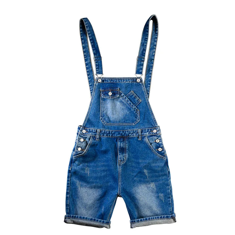 Blue Denim Strap Overalls — Cute Shortall Jumpsuit for Play & Everyday Comfort