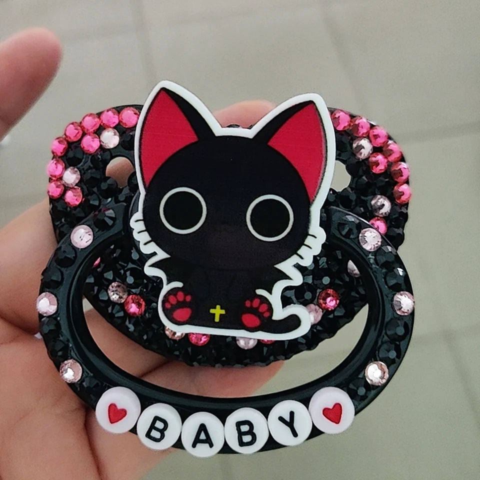 🖤 BABY Goth Kitty Pacifier