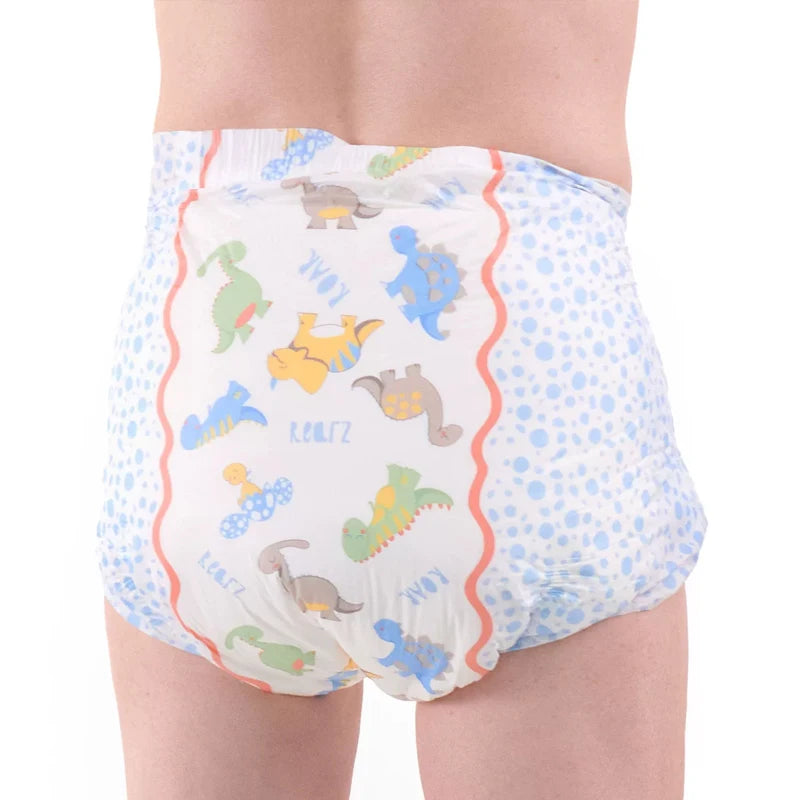 ABDL Cartoon Dino Disposable Diapers – Ultra-Thick 10,000ml | 3 or 6-Pack