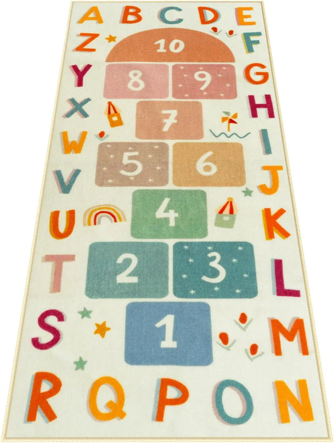 Little Space ABC & Number Play Mat Rug – Soft, Non-Slip Nursery Carpet