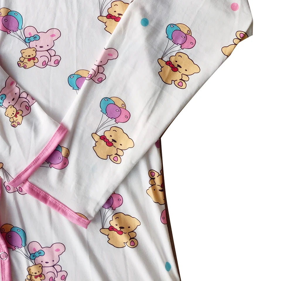 Little Bears & Playtime Dreams - Adult Footed Sleeper Onesie with Snap Crotch!