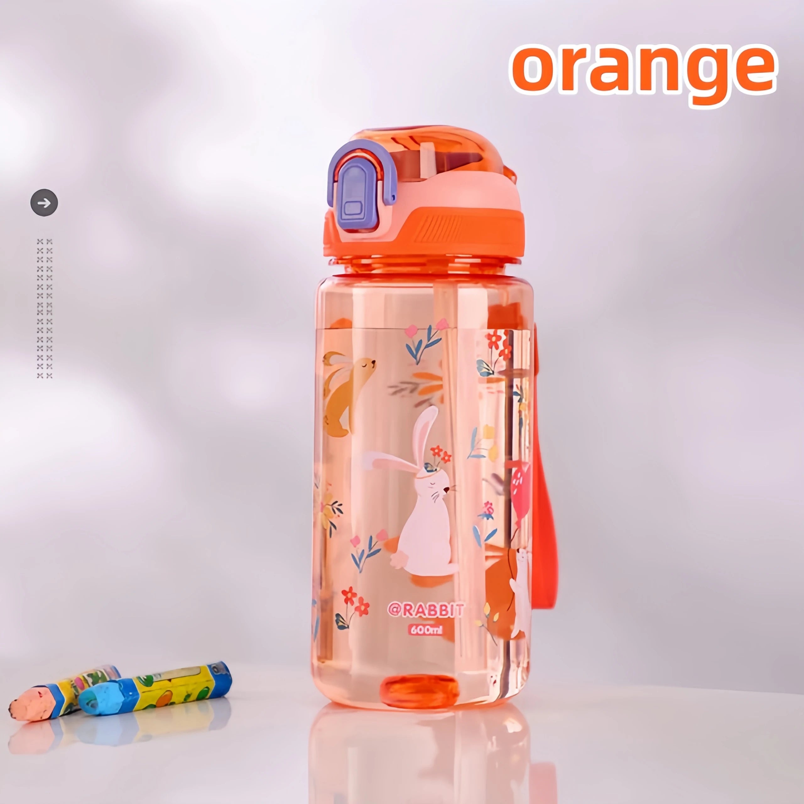 Little Space Cartoon Sippy Cup – 600ml BPA-Free Straw Water Bottle | 4 Colors