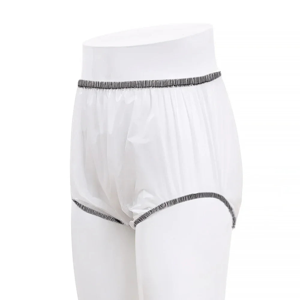 Premium Adult Baby Plastic Diaper Cover - Elastic Waist Pull-On Pants