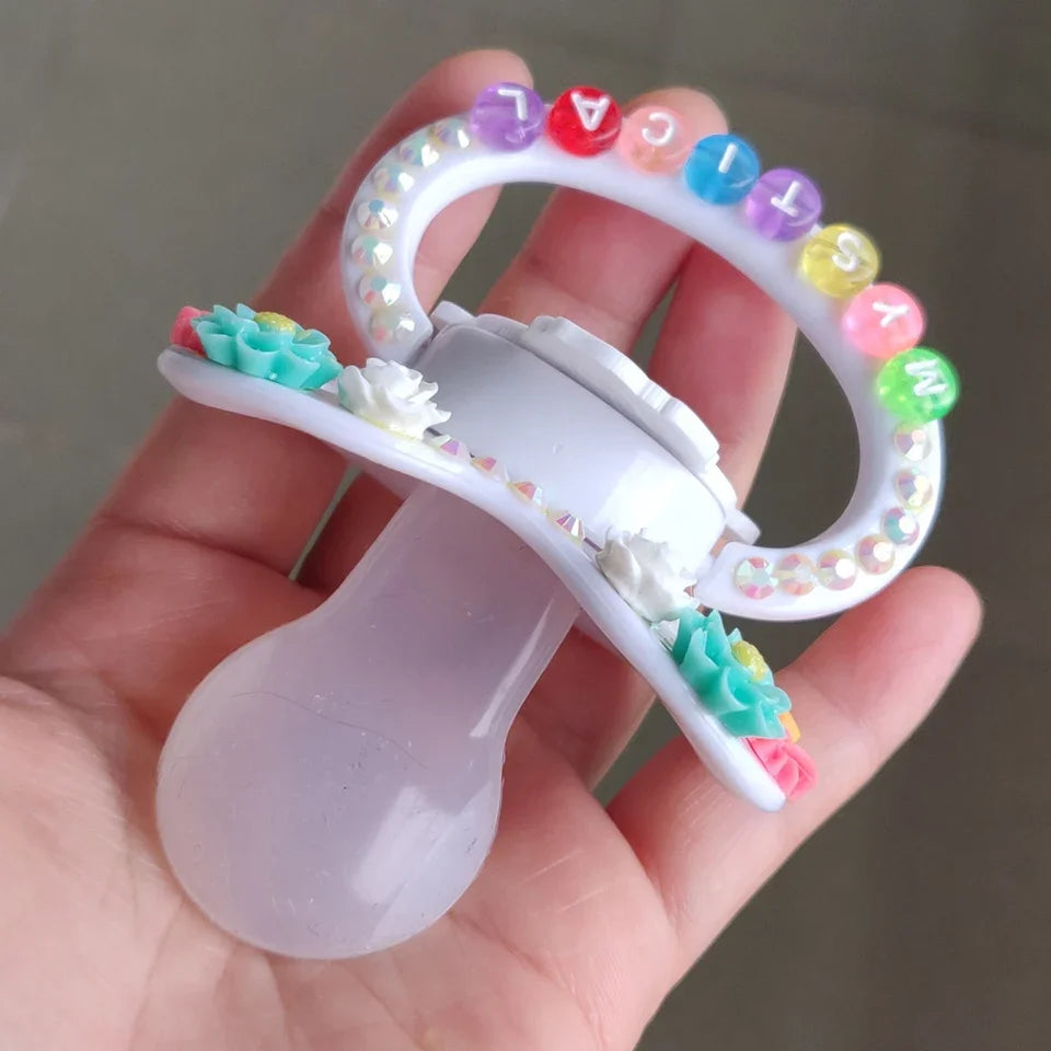 Mystical Dragon Silicone Pacifier: Handmade ABDL Binky with Rainbow Fantasy Vibes