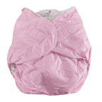 Cute Pink PVC Adult Diaper Cover | Flannel-Lined Nighttime Nappy | 60 Reusable Incontinence Briefs (S-XXL)