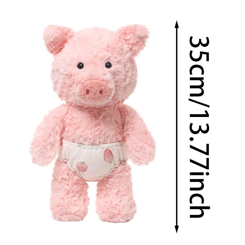 🐷 SHY PIG – Diapered Plush Pal (35cm)