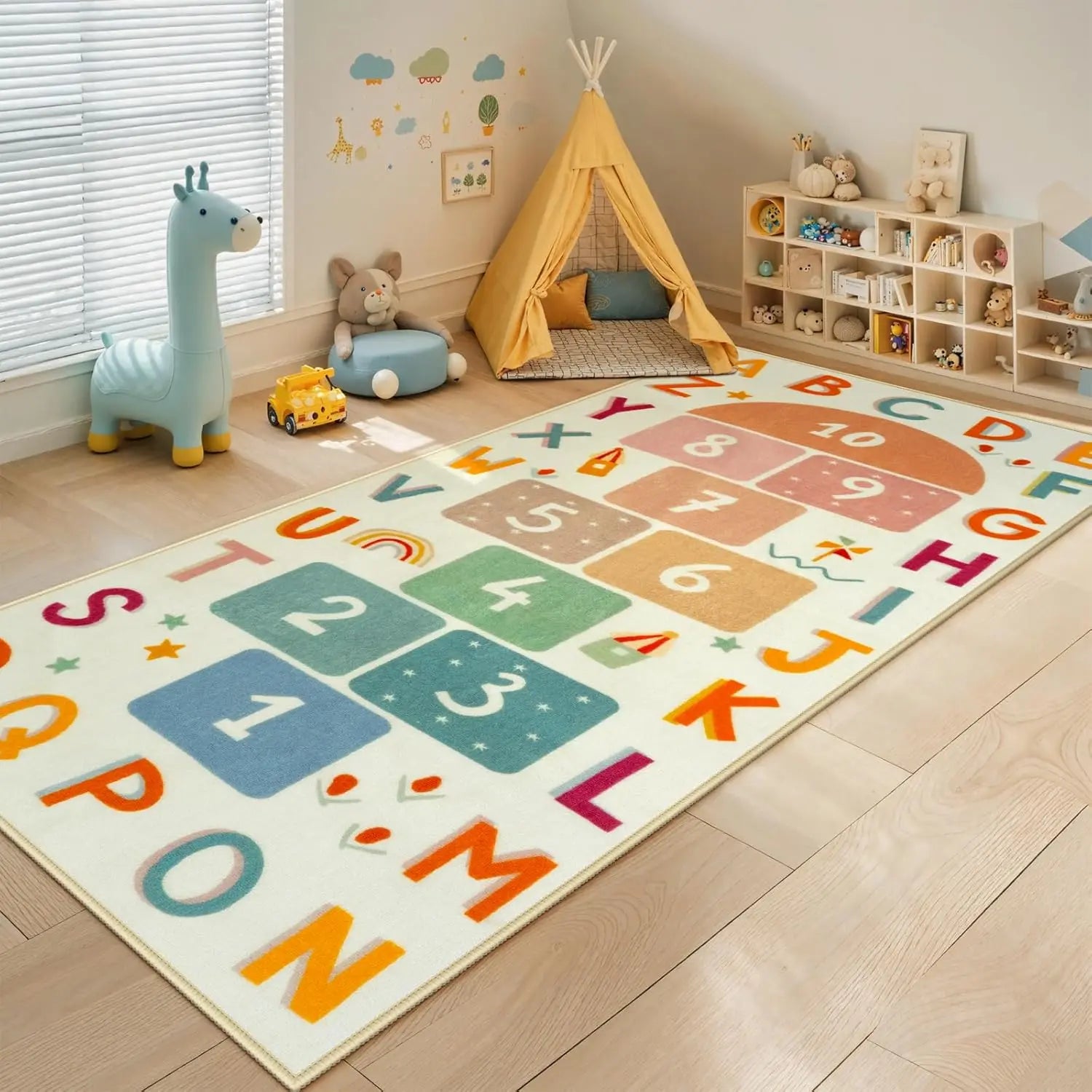 Little Space ABC & Number Play Mat Rug – Soft, Non-Slip Nursery Carpet