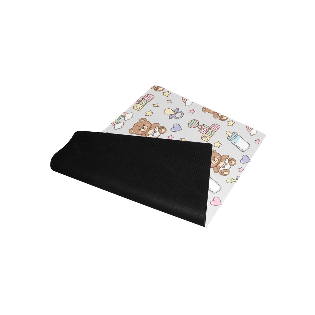 ABDL Little Space Desk Mat – Cute Baby Bear, Pacifier & Bottle XL Mouse Pad (23.6”x16”)