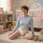 Kitty Cuddles Little Space Long Sleeve Snap Onesie – Kawaii ABDL