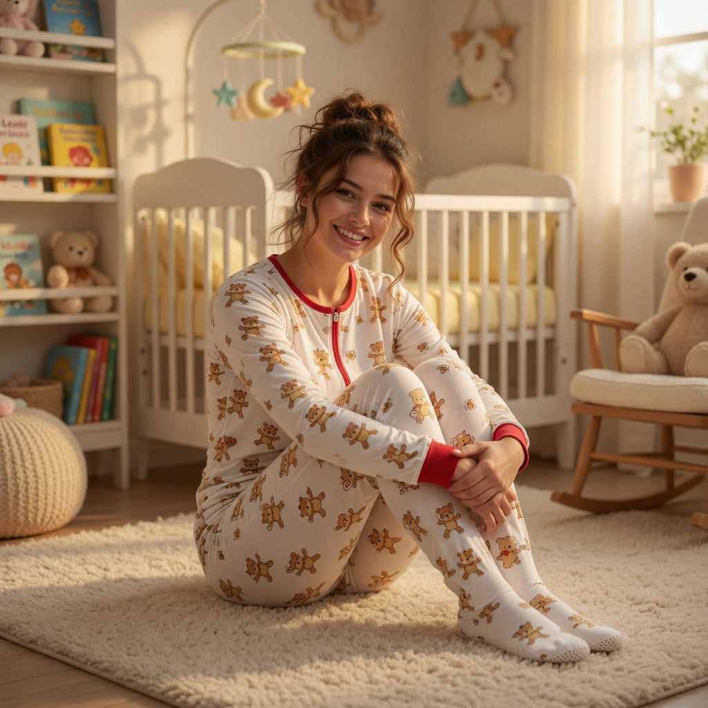ABDL Footed Pajama & Training Pants Set – Little Space Cotton Sleeper | Sizes S–4XL