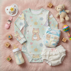 Baby Bear in Dino Costume Long Sleeve Snap Onesie – Kawaii ABDL