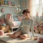 Baby Bear in Dino Costume Long Sleeve Snap Onesie – Kawaii ABDL