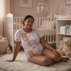 Sweet Dreams Teddy Bear Bodysuit | Pastel ABDL Comfort Wear